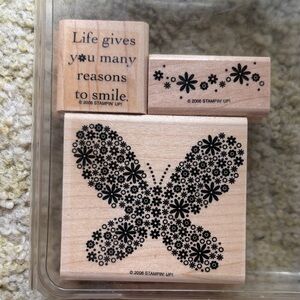 Stampin' Up! Reason to Smile Wood Rubber Stamps